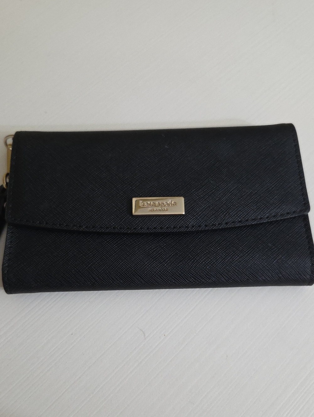 Kate Spade Black Wristlet Clutch with Gold Accent - Picture 3 of 8